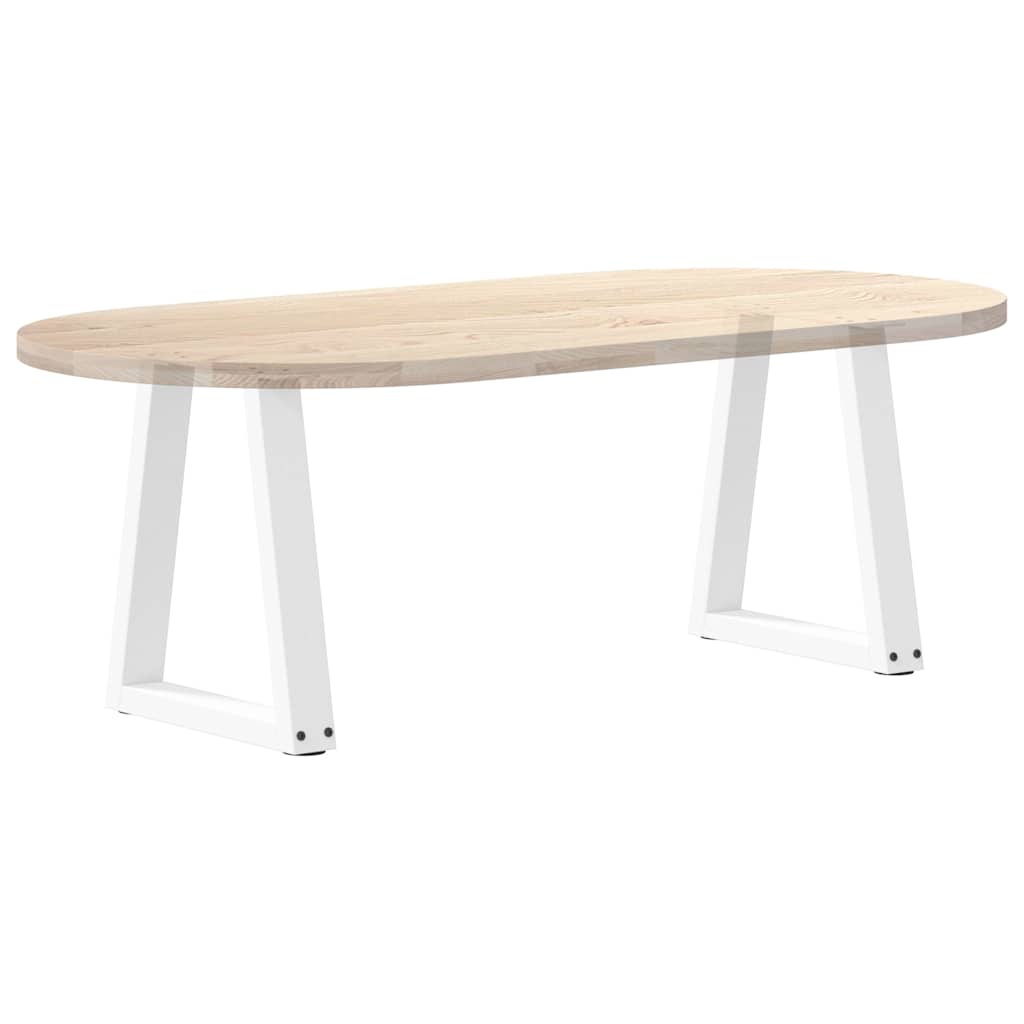 Salongbordben V-formet 2 stk hvit 28 x (42-43,3) cm stål