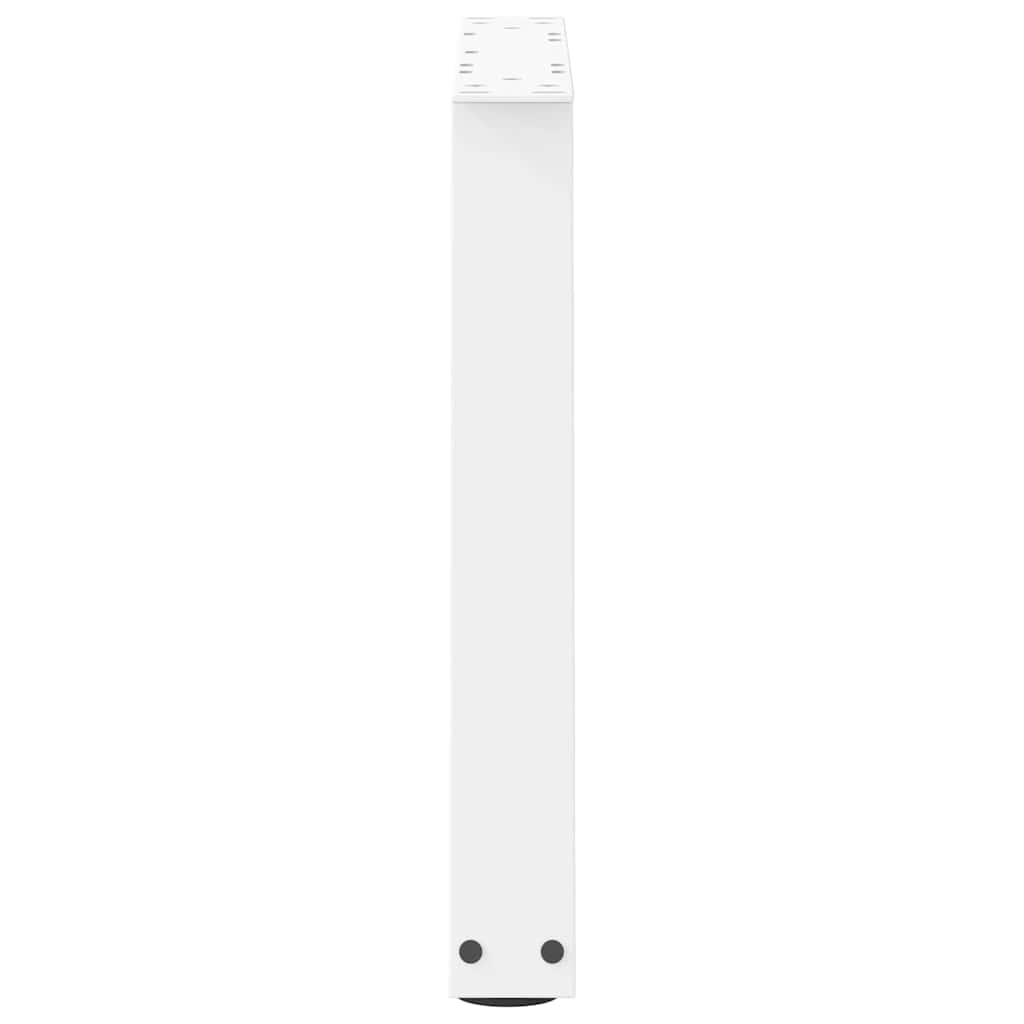 Salongbordben V-formet 2 stk hvit 50x(42-43,3) cm stål vidaXL