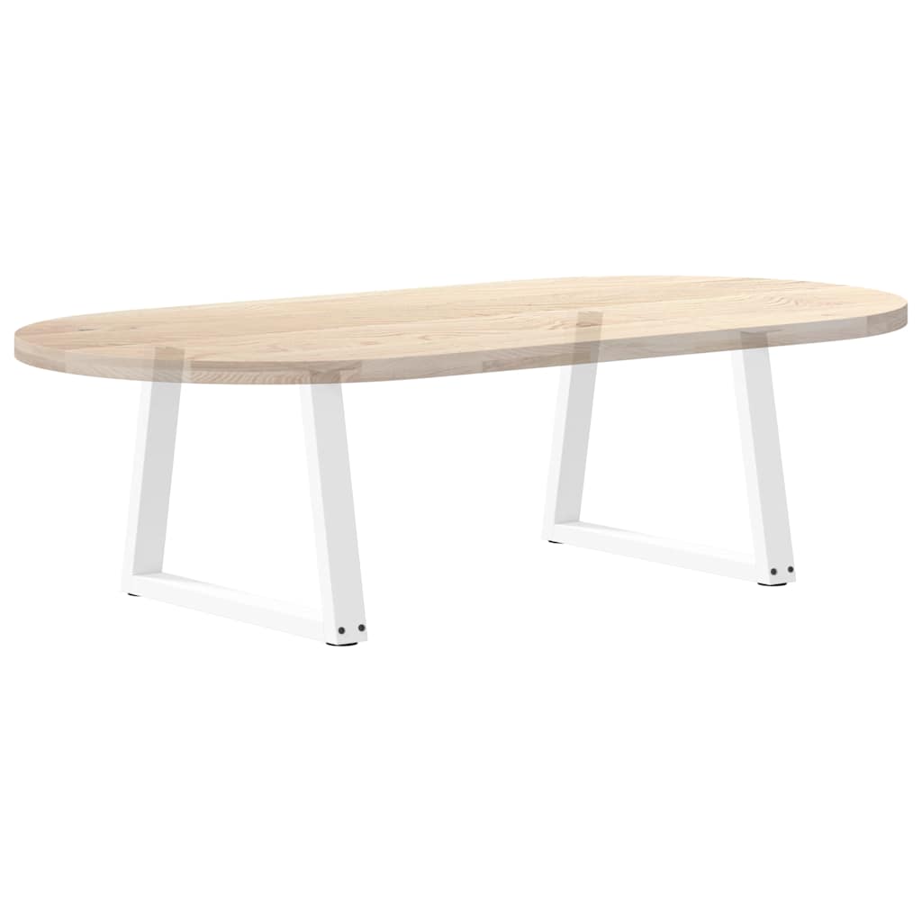Salongbordben V-formet 2 stk hvit 50x(42-43,3) cm stål vidaXL