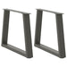 Salongbordben V-formet 2 stk antrasitt 50x(42-43,3) cm stål vidaXL