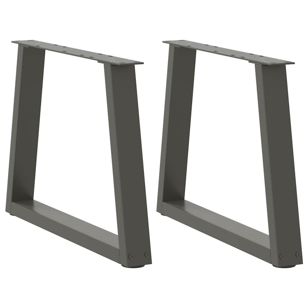 Salongbordben V-formet 2 stk antrasitt 50x(42-43,3) cm stål vidaXL