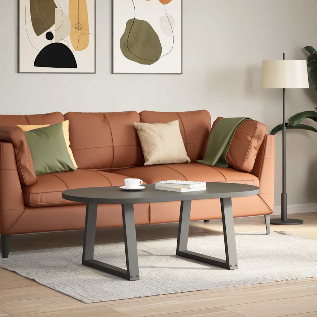 Salongbordben V-formet 2 stk antrasitt 50x(42-43,3) cm stål vidaXL