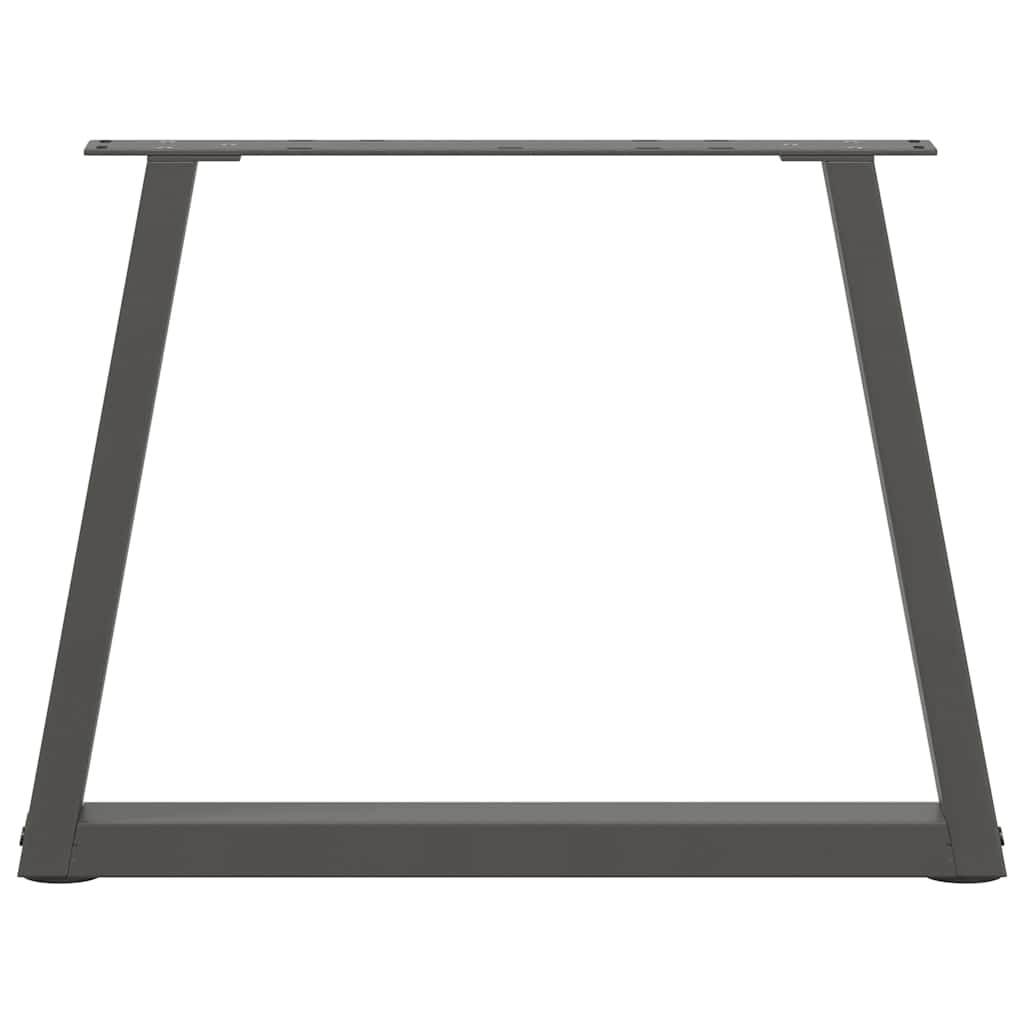 Salongbordben V-formet 2 stk antrasitt 50x(42-43,3) cm stål vidaXL