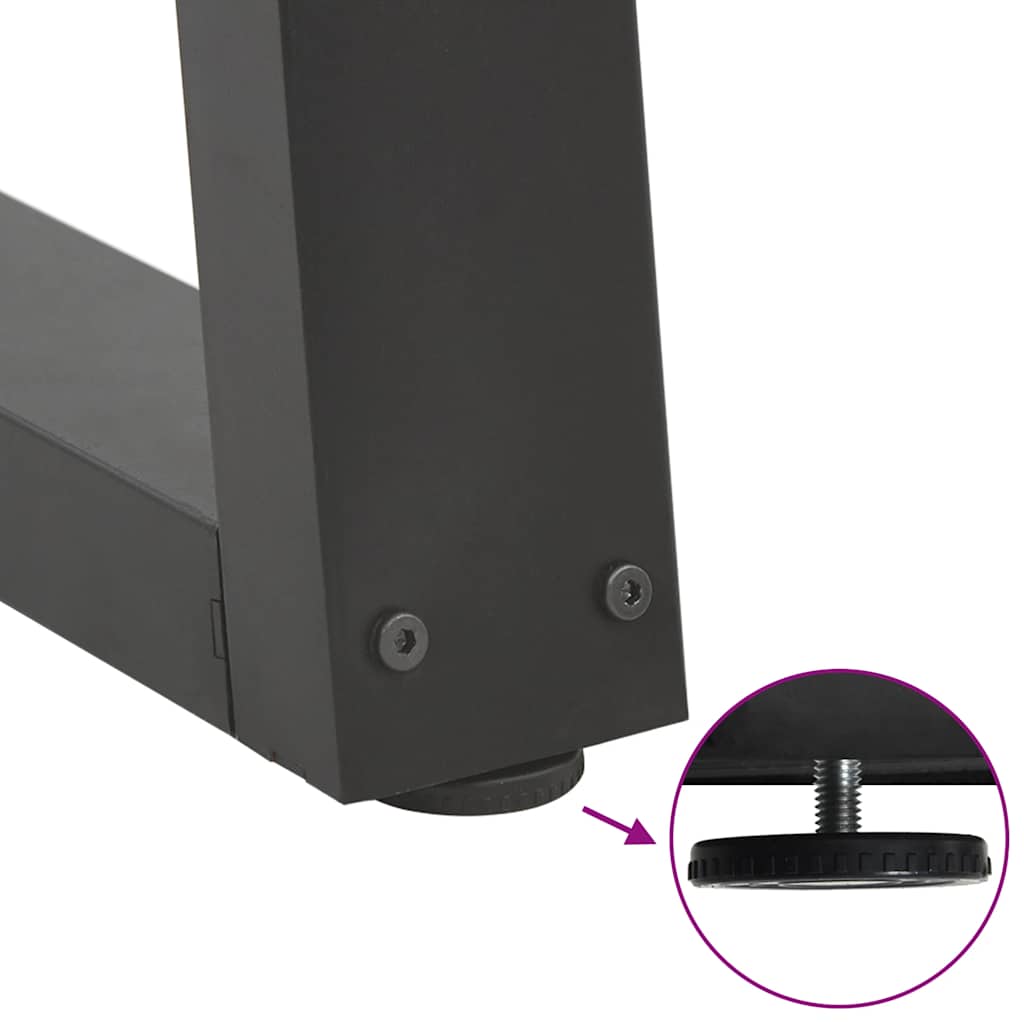 Salongbordben V-formet 2 stk antrasitt 50x(42-43,3) cm stål vidaXL