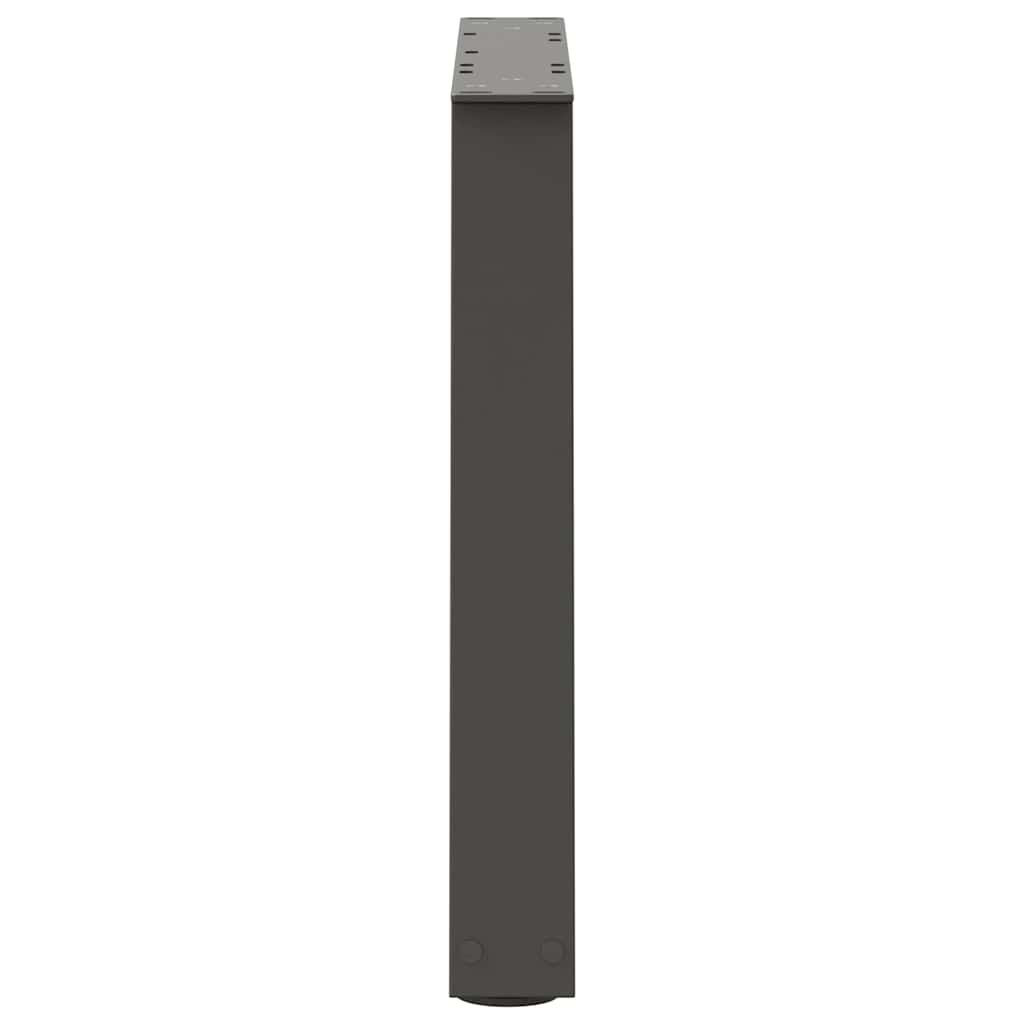Salongbordben V-formet 2 stk antrasitt 60 x (42-43,3) cm stål