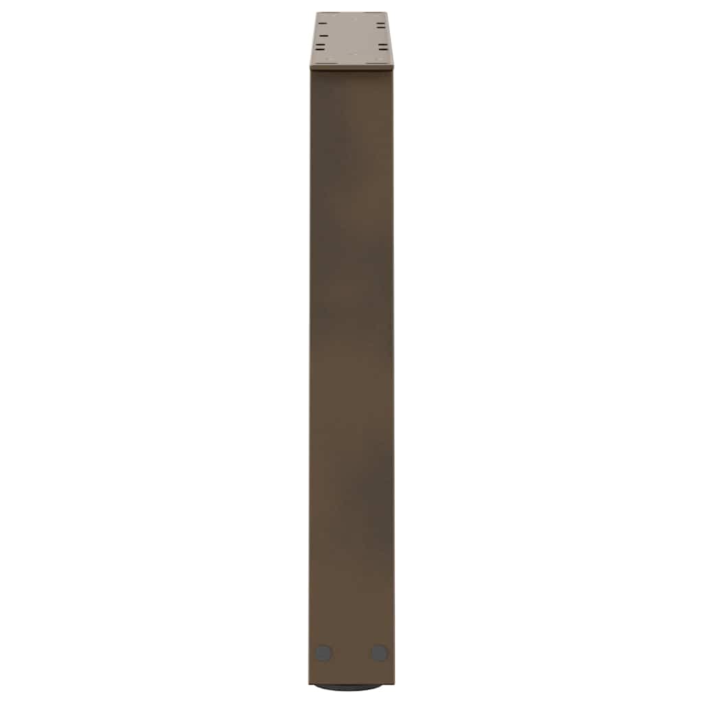 Salongbordben V-formet 2 stk naturstål 60 x (42-43,3) cm stål