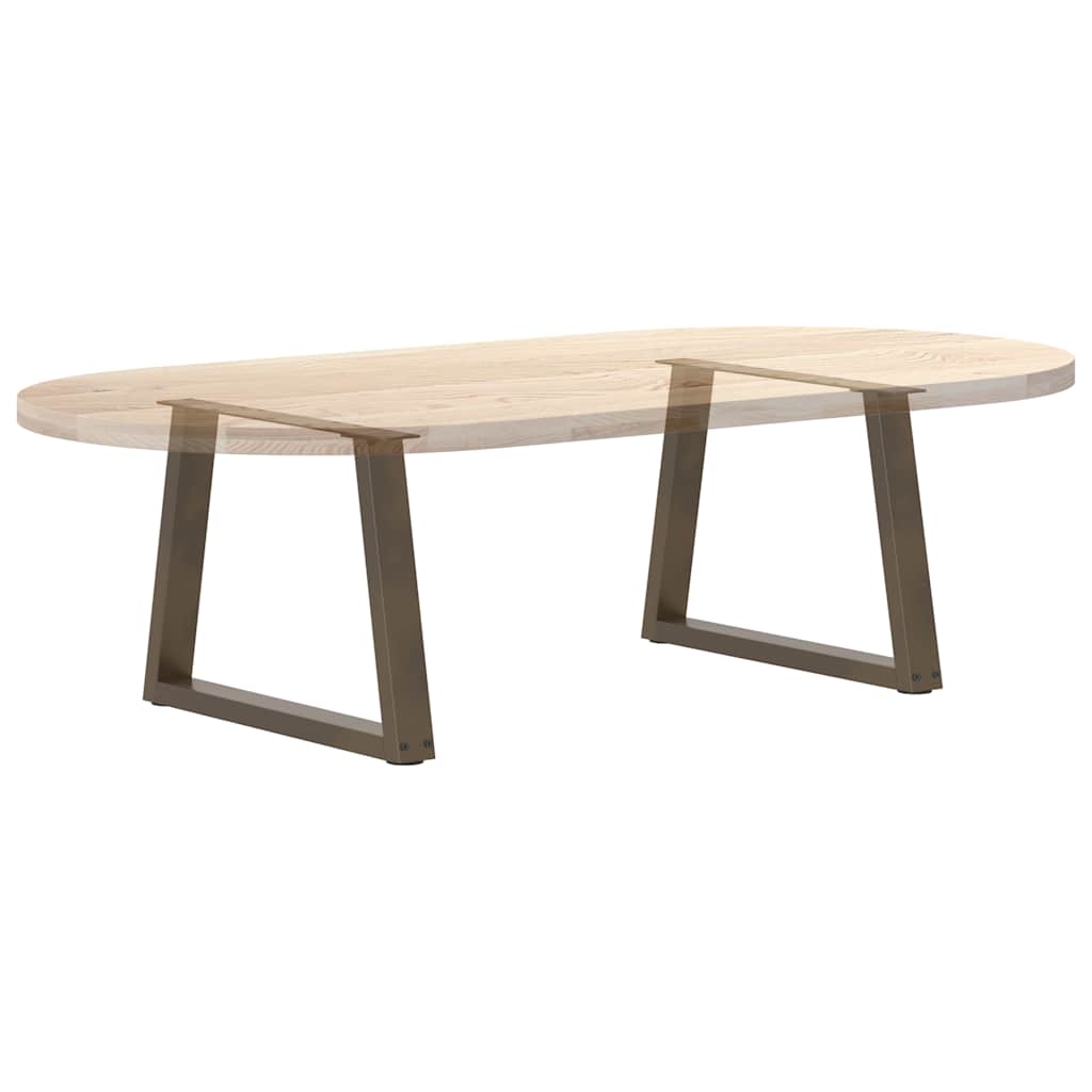 Salongbordben V-formet 2 stk naturstål 60 x (42-43,3) cm stål