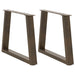 Salongbordben V-formet 2 stk naturstål 70 x (42-43,3) cm stål