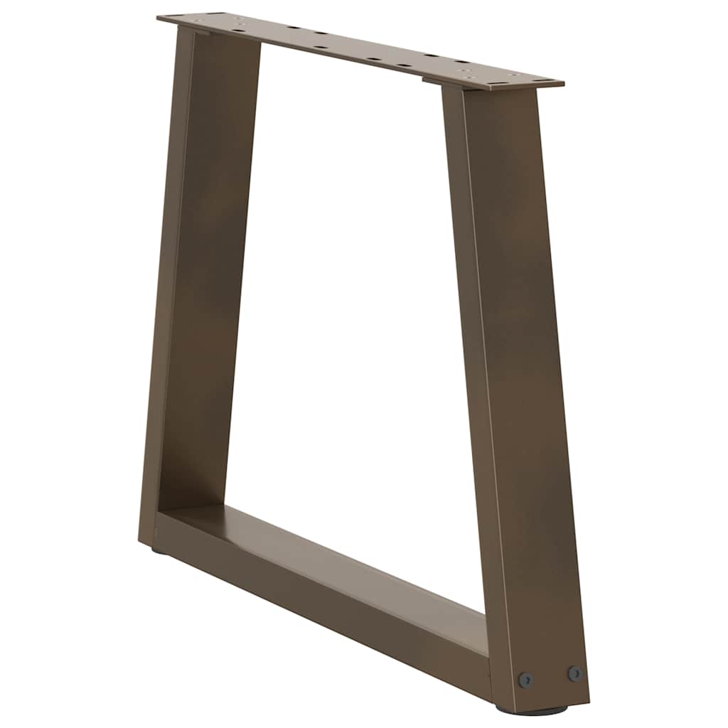 Salongbordben V-formet 2 stk naturstål 70 x (42-43,3) cm stål