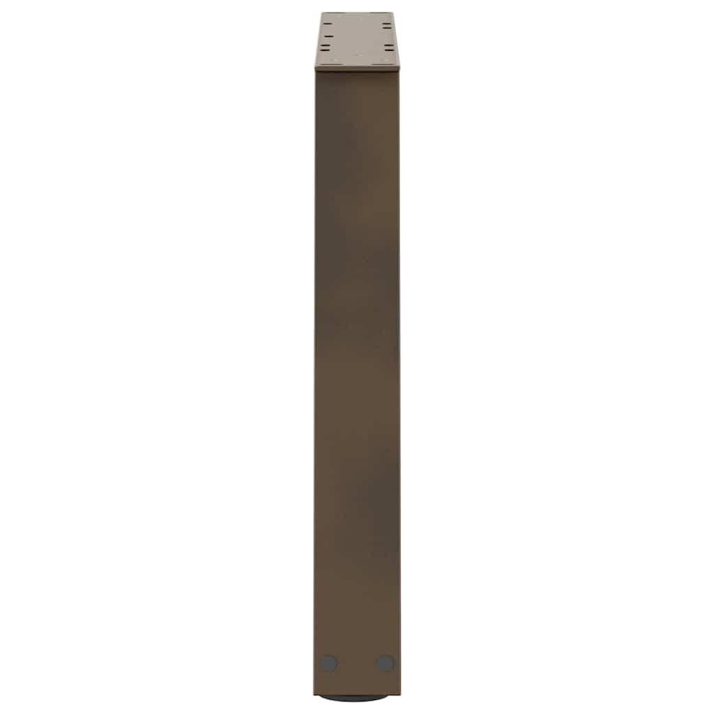 Salongbordben V-formet 2 stk naturstål 70 x (42-43,3) cm stål