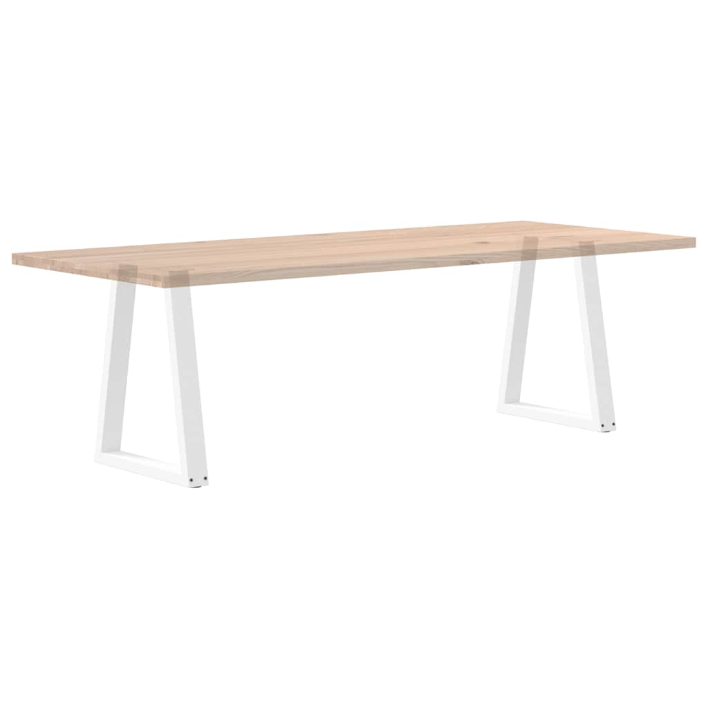 Spisebordben V-formet 2 stk hvit 50x(72-73,3) cm stål vidaXL