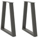 Spisebordben V-formet 2 stk antrasitt 50x(72-73,3) cm stål vidaXL