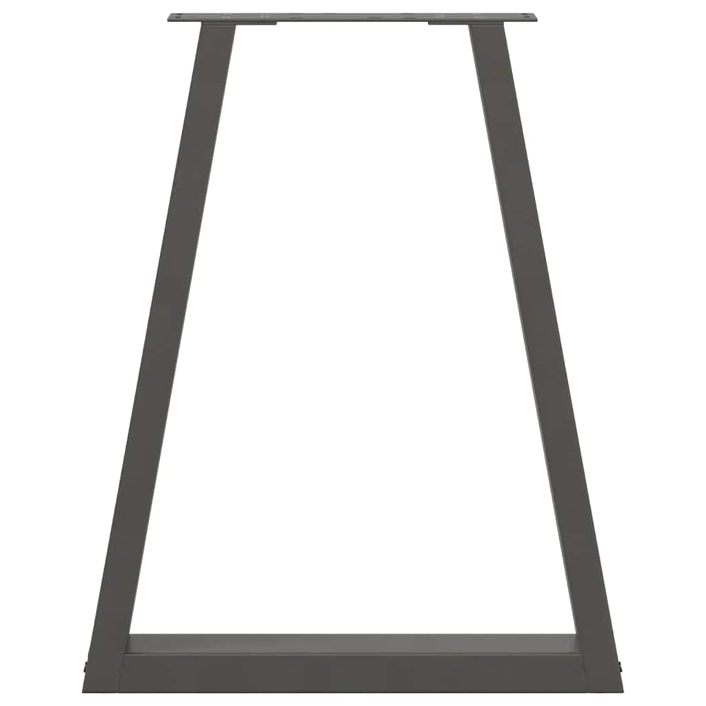 Spisebordben V-formet 2 stk antrasitt 50x(72-73,3) cm stål vidaXL