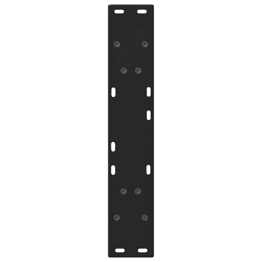 Spisebordben V-formet 2 stk svart 60 x (72-73,3) cm stål