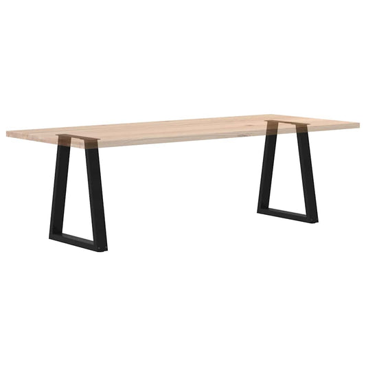 Spisebordben V-formet 2 stk svart 60 x (72-73,3) cm stål