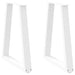 Spisebordben V-formet 2 stk hvit 60 x (72-73,3) cm stål vidaXL