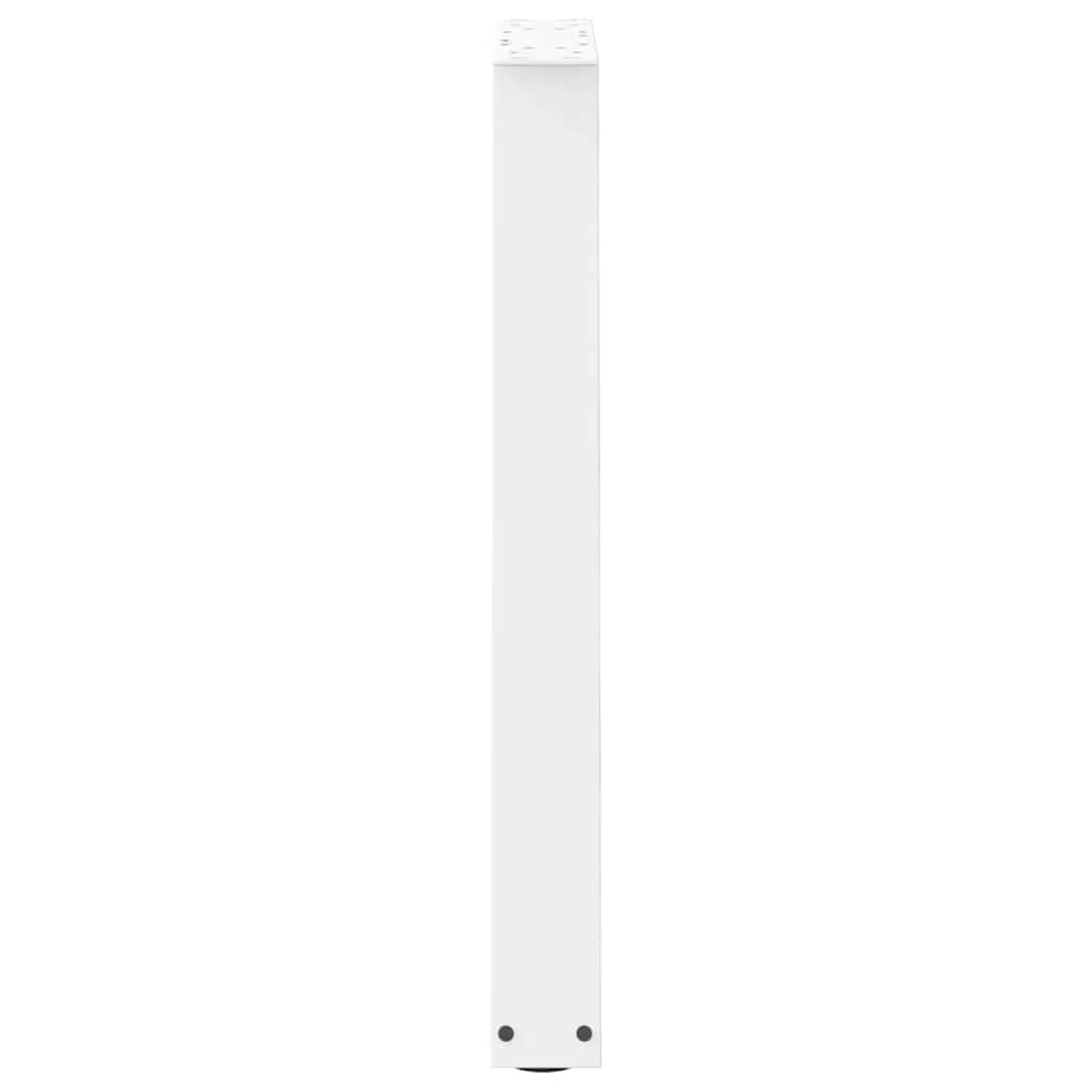 Spisebordben V-formet 2 stk hvit 60 x (72-73,3) cm stål vidaXL