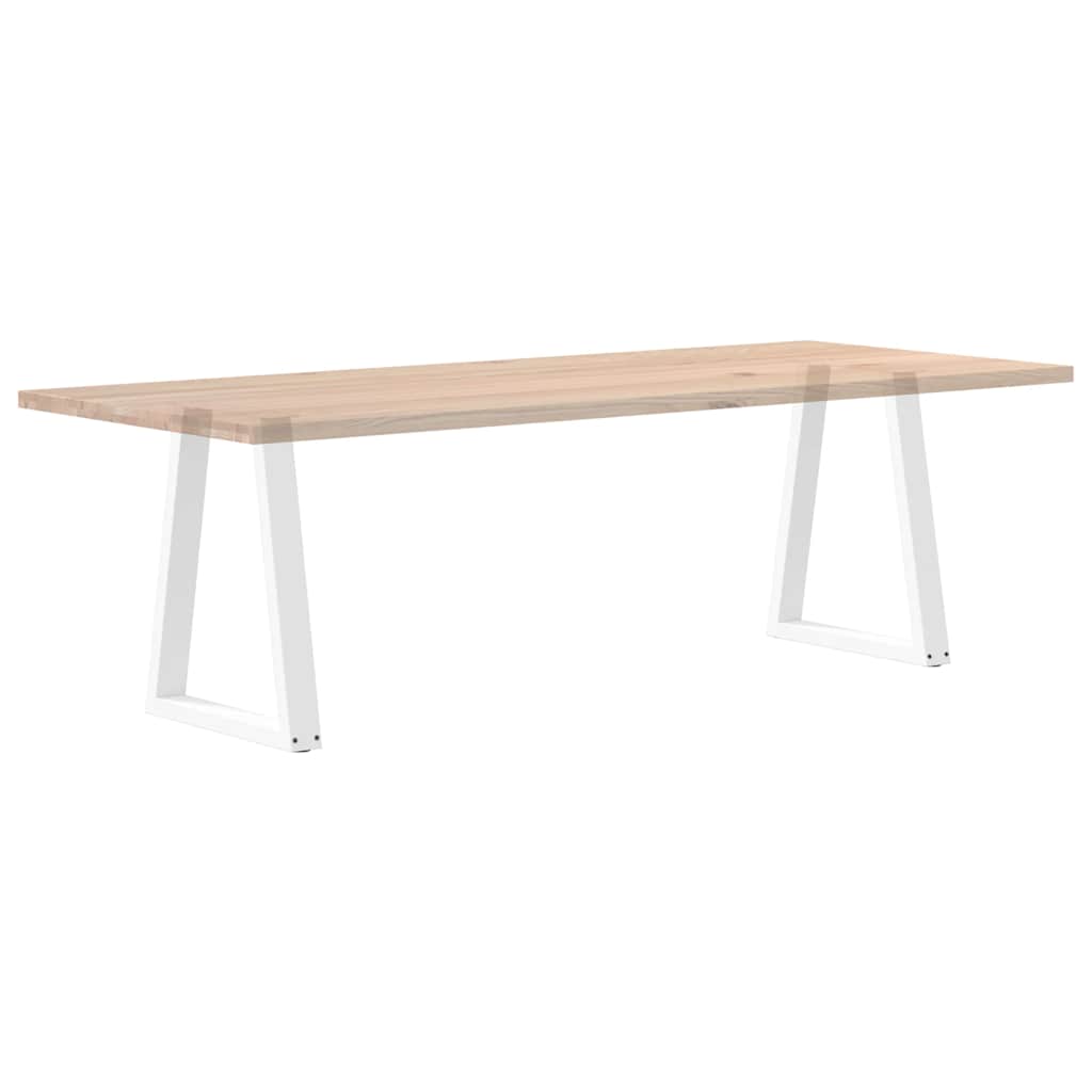 Spisebordben V-formet 2 stk hvit 60 x (72-73,3) cm stål vidaXL