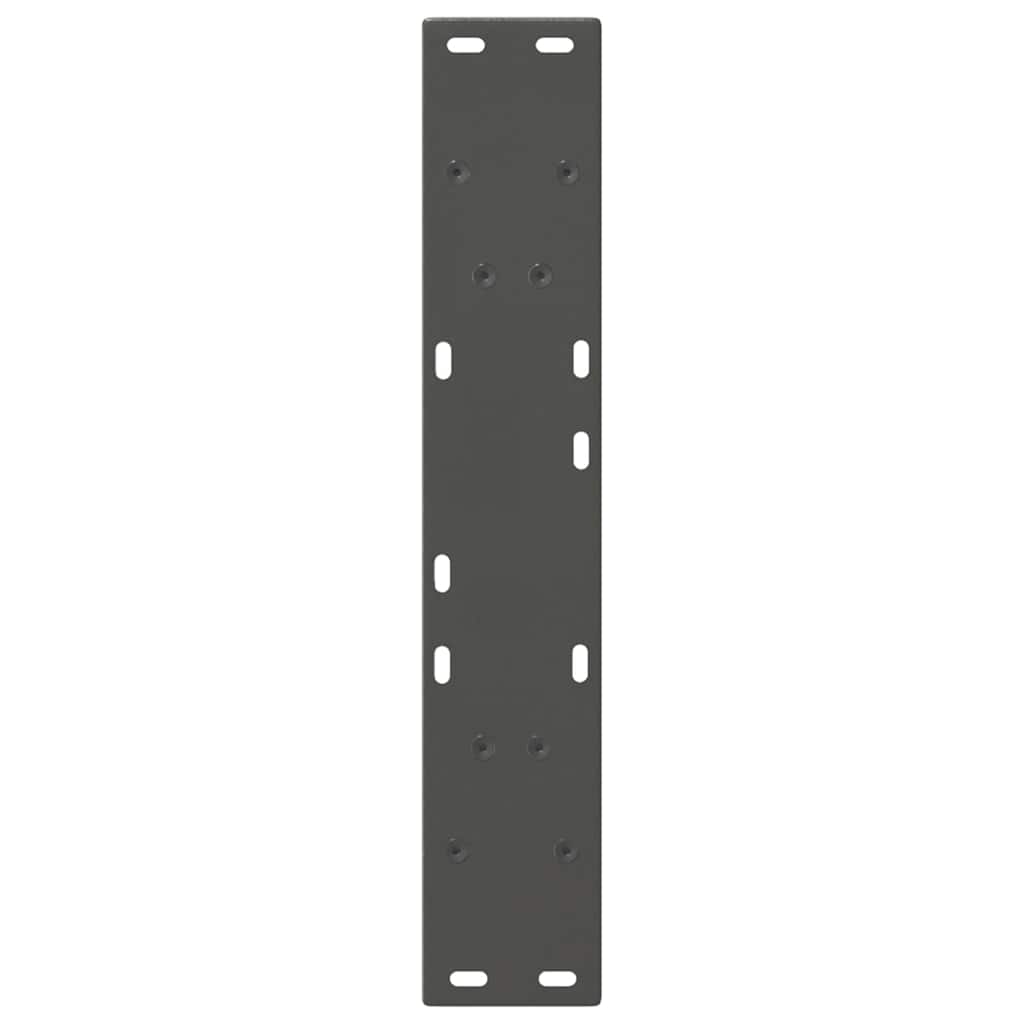 Spisebordben V-formet 2 stk antrasitt 60 x (72-73,3) cm stål