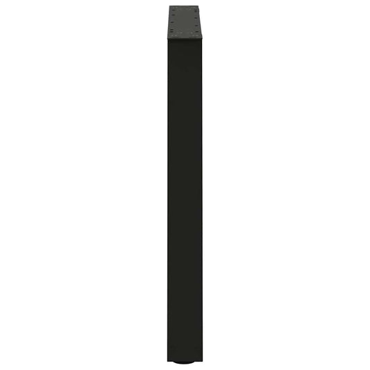 Spisebordben V-formet 2 stk svart 70 x (72-73,3) cm stål