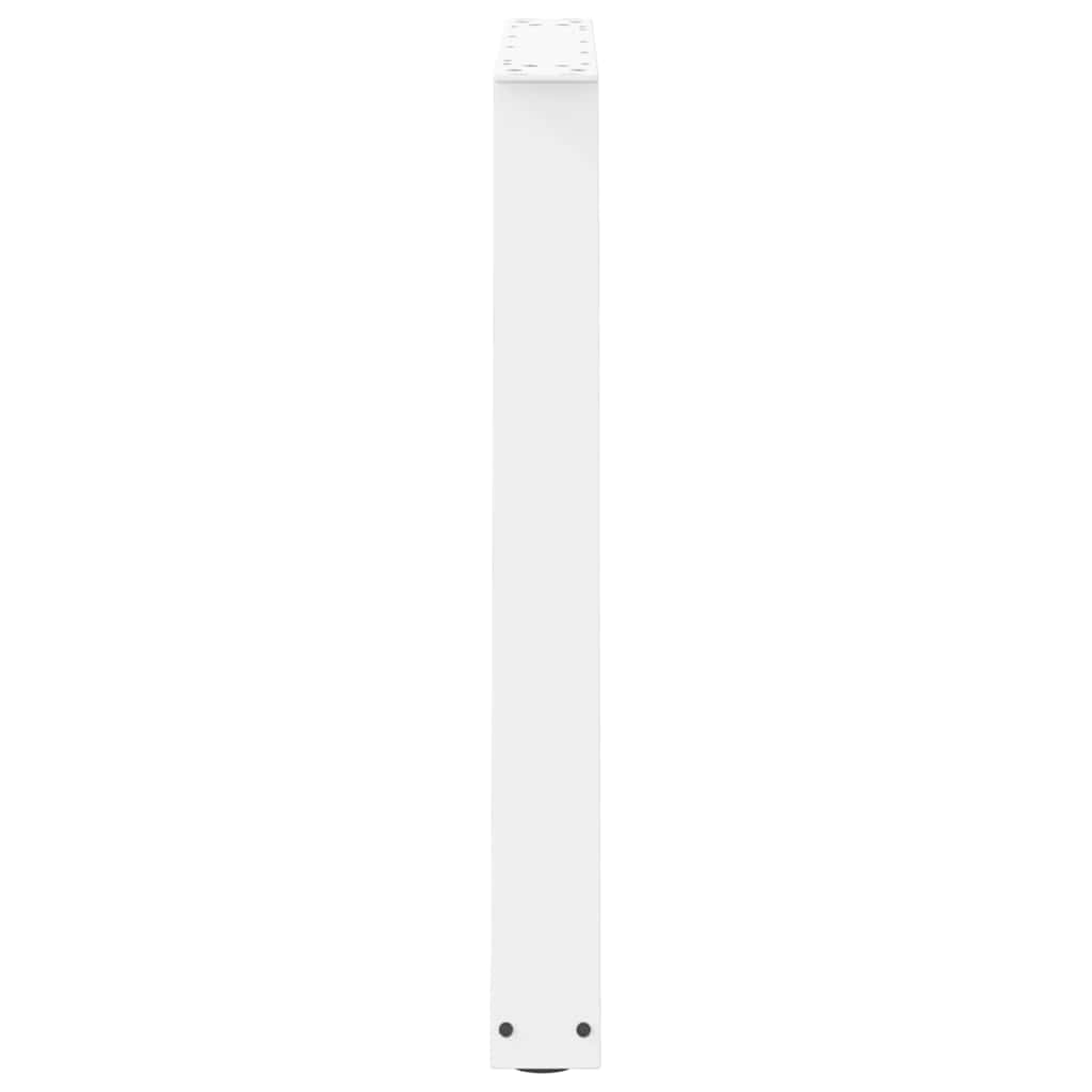 Spisebordben V-formet 2 stk hvit 70 x (72-73,3) cm stål vidaXL