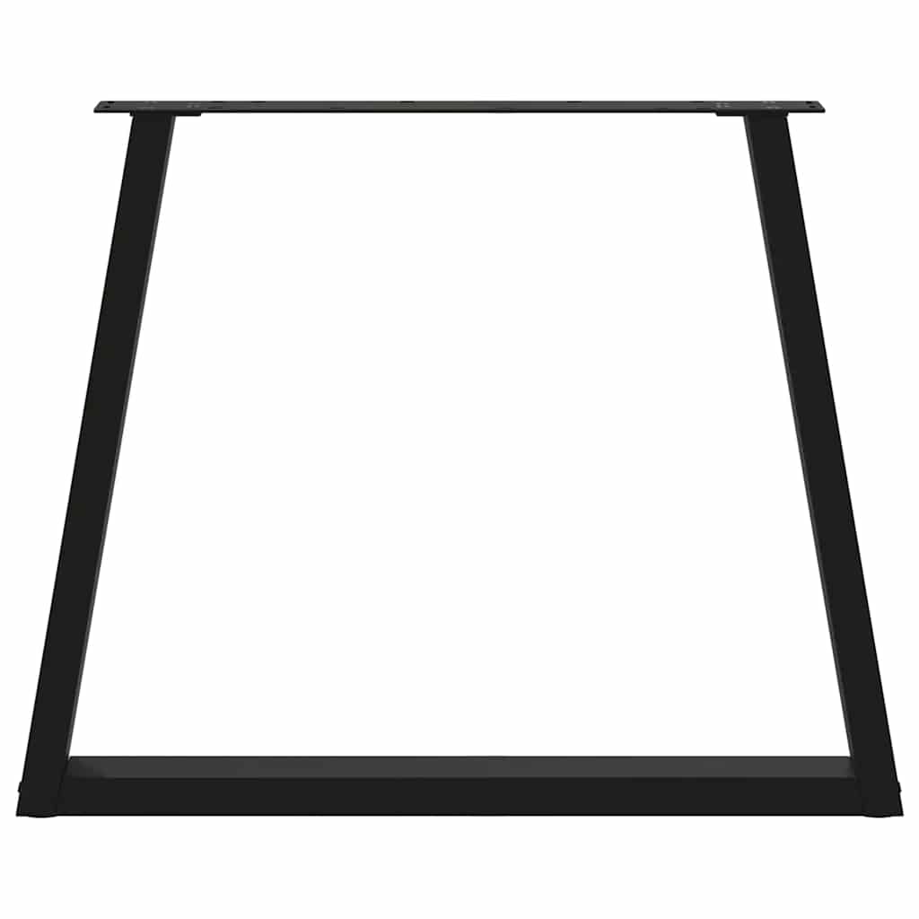 Spisebordben V-formet 2 stk svart 80 x (72-73,3) cm stål