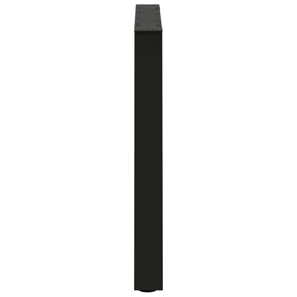 Spisebordben V-formet 2 stk svart 80 x (72-73,3) cm stål
