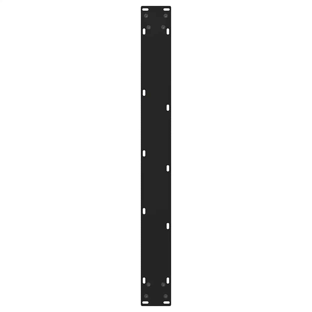 Spisebordben V-formet 2 stk svart 80 x (72-73,3) cm stål