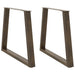 Spisebordben V-formet 2 stk naturstål 80 x (72-73,3) cm stål
