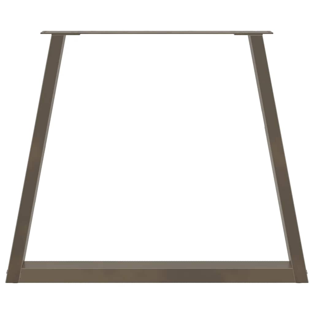 Spisebordben V-formet 2 stk naturstål 80 x (72-73,3) cm stål
