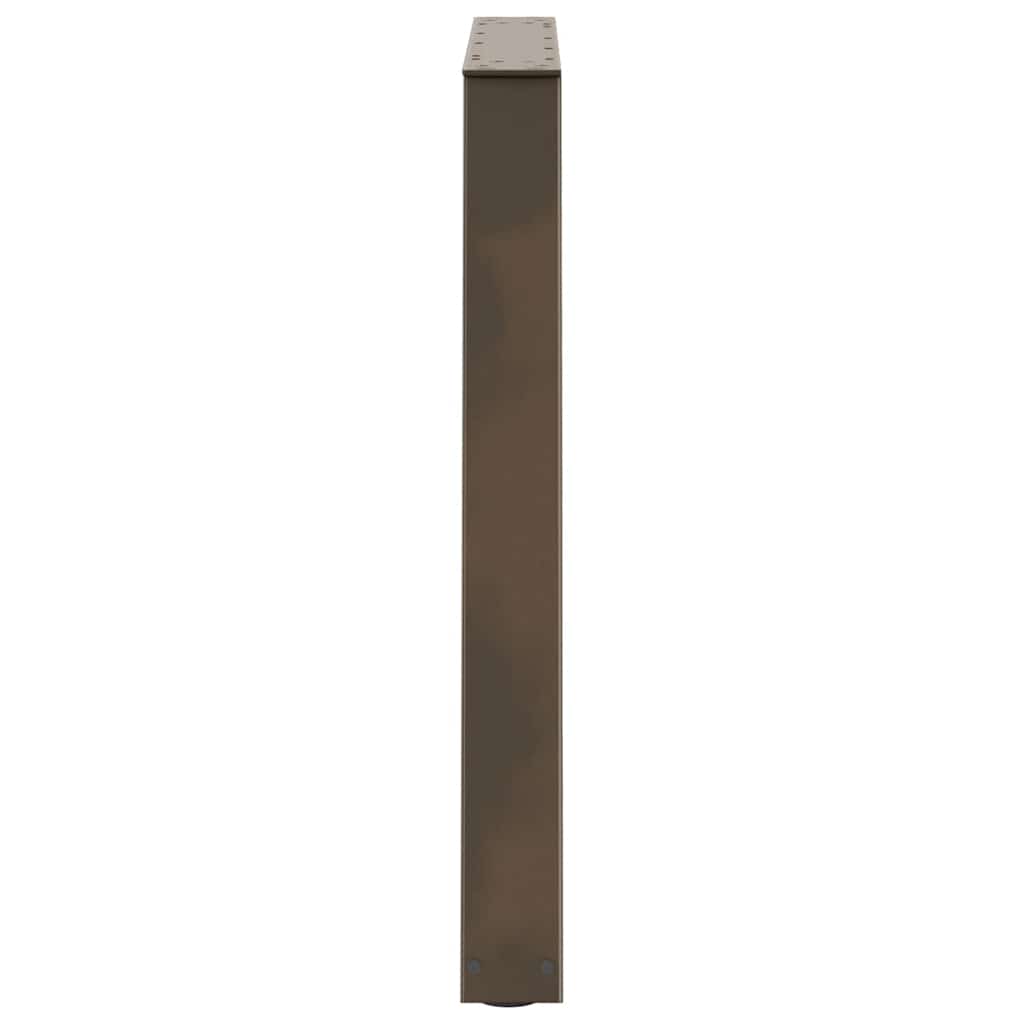 Spisebordben V-formet 2 stk naturstål 80 x (72-73,3) cm stål
