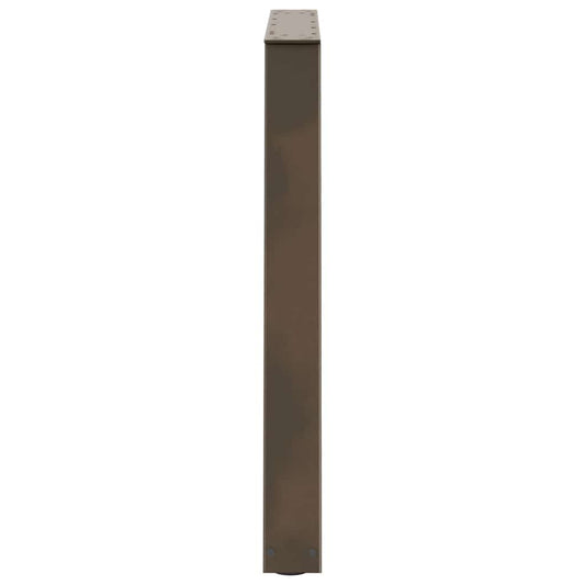Spisebordben V-formet 2 stk naturstål 80 x (72-73,3) cm stål