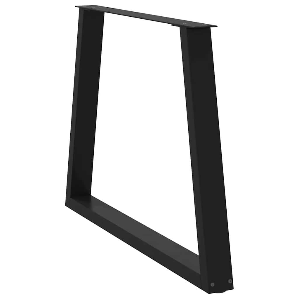 Spisebordben V-formet 2 stk svart 90 x (72-73,3) cm stål