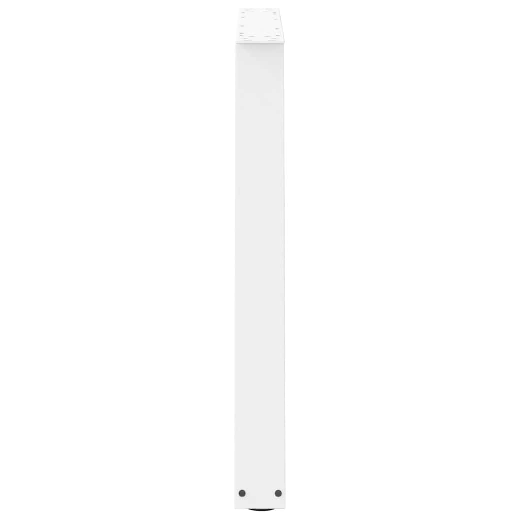 Spisebordben V-formet 2 stk hvit 90 x (72-73,3) cm stål vidaXL