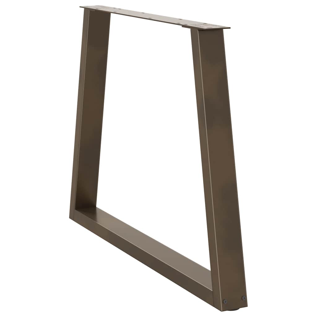 Spisebordben V-formet 2 stk naturstål 90 x (72-73,3) cm stål
