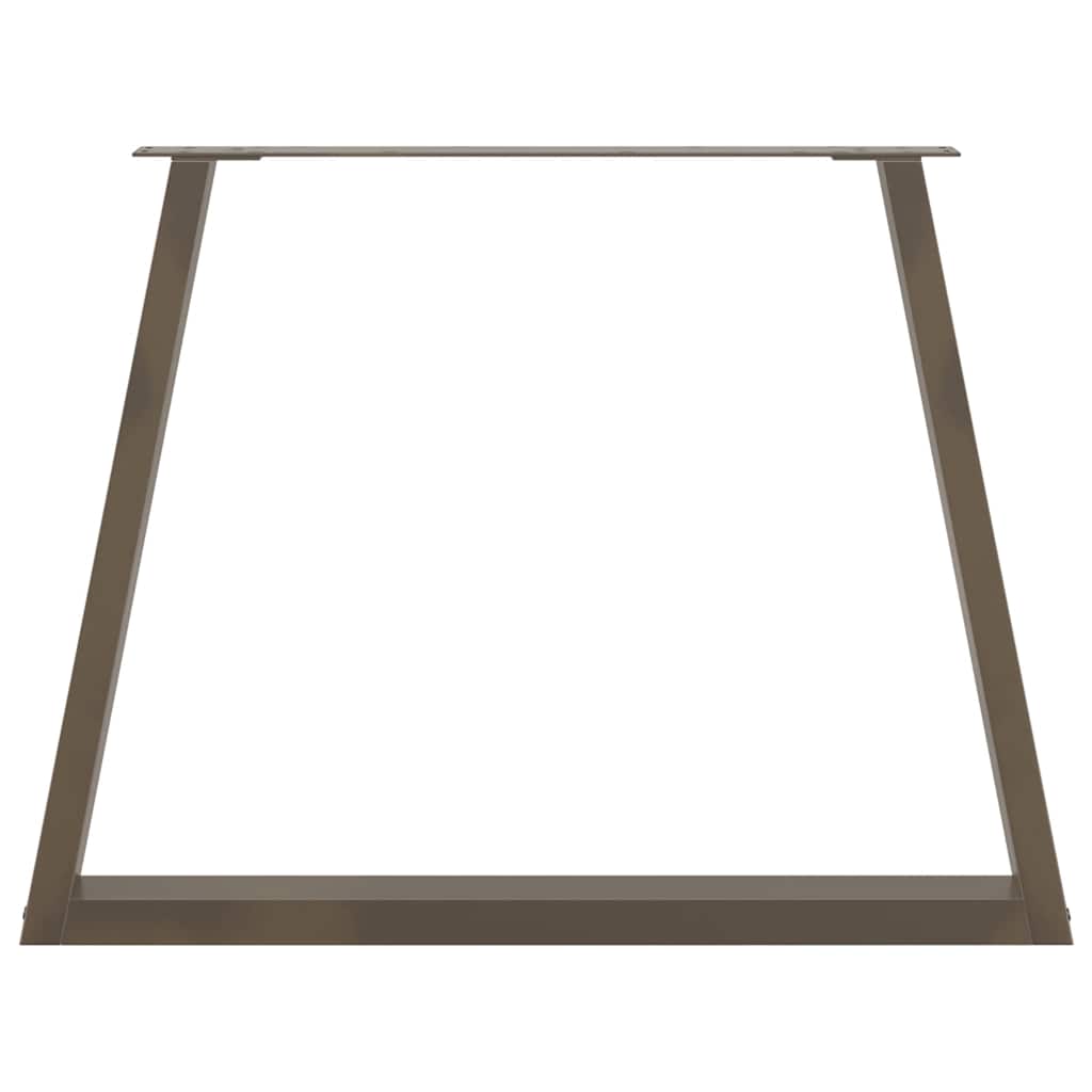 Spisebordben V-formet 2 stk naturstål 90 x (72-73,3) cm stål
