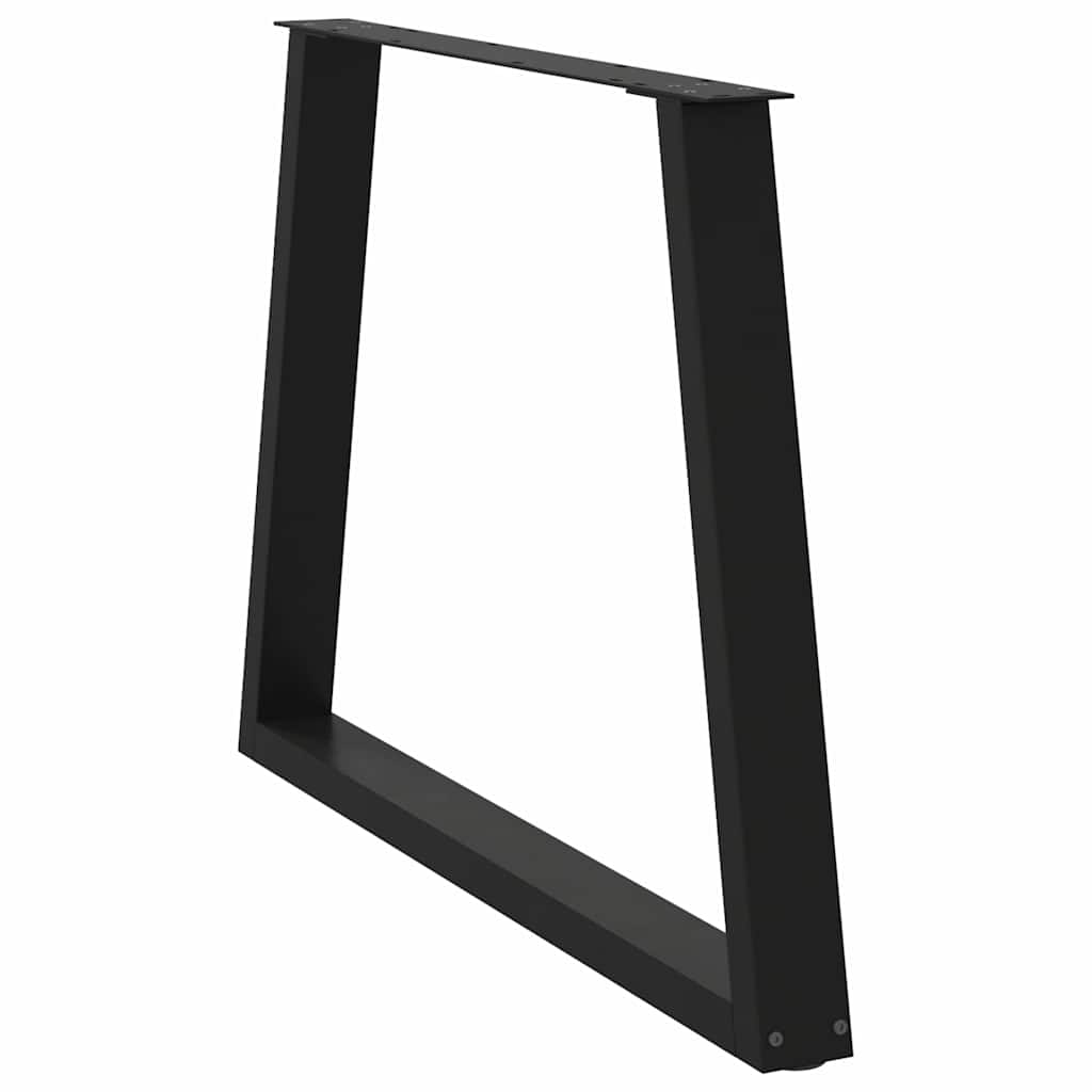 Spisebordben V-formet 2 stk svart 100x(72-73,3) cm stål