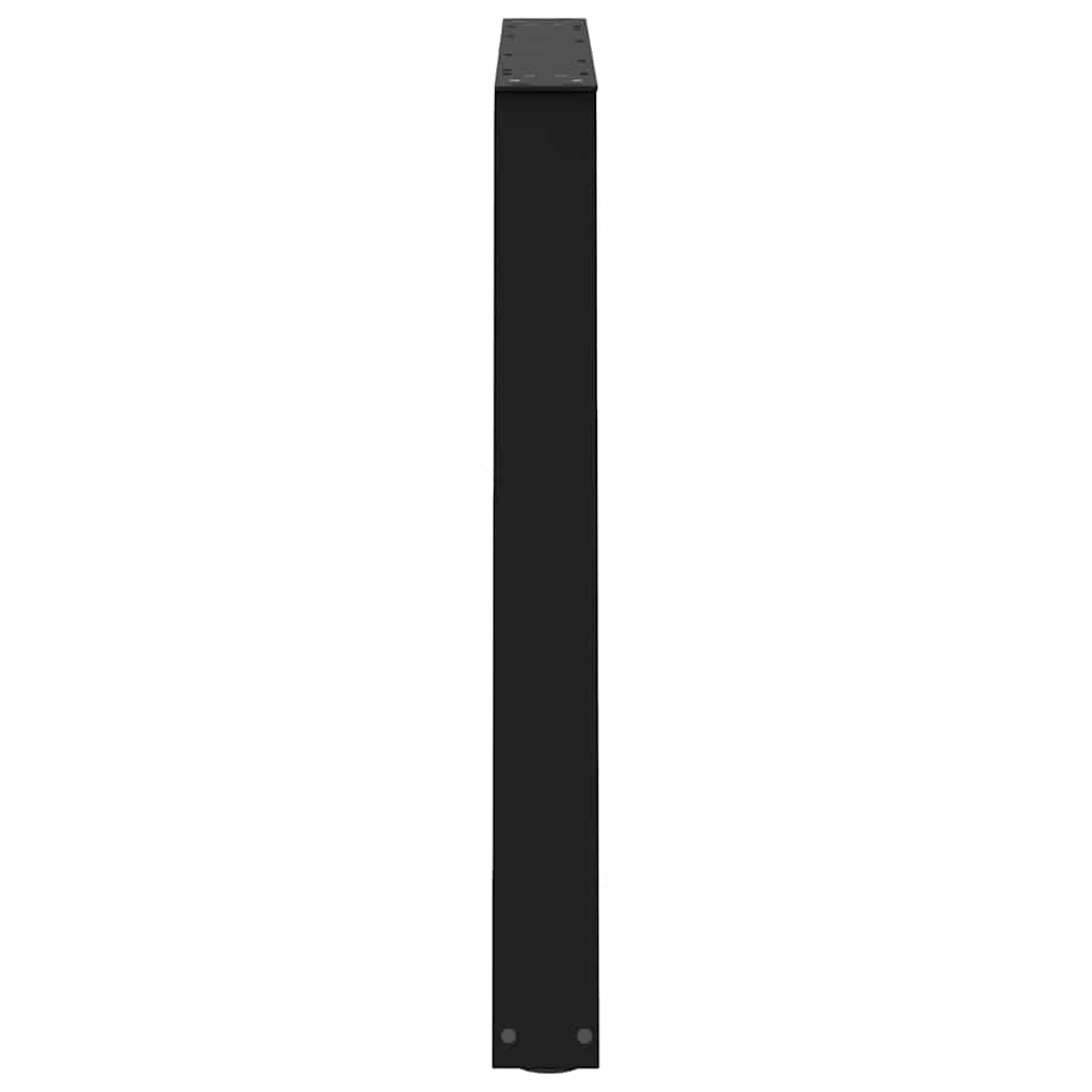Spisebordben V-formet 2 stk svart 100x(72-73,3) cm stål