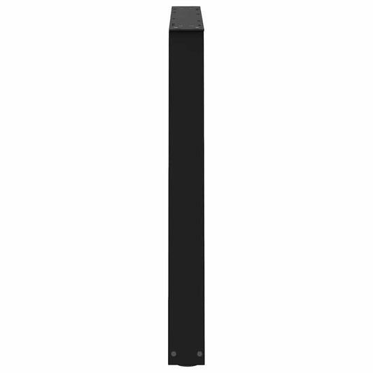 Spisebordben V-formet 2 stk svart 100x(72-73,3) cm stål