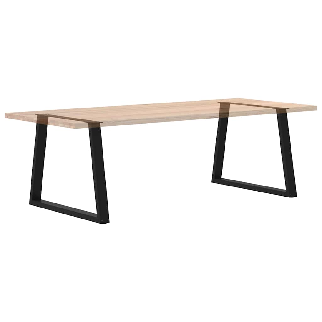 Spisebordben V-formet 2 stk svart 100x(72-73,3) cm stål