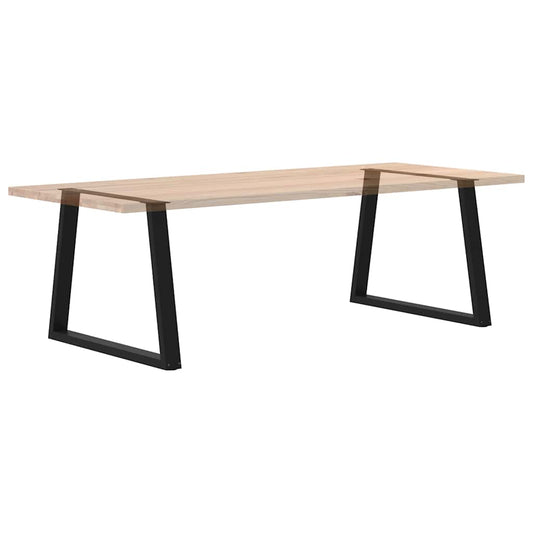 Spisebordben V-formet 2 stk svart 100x(72-73,3) cm stål