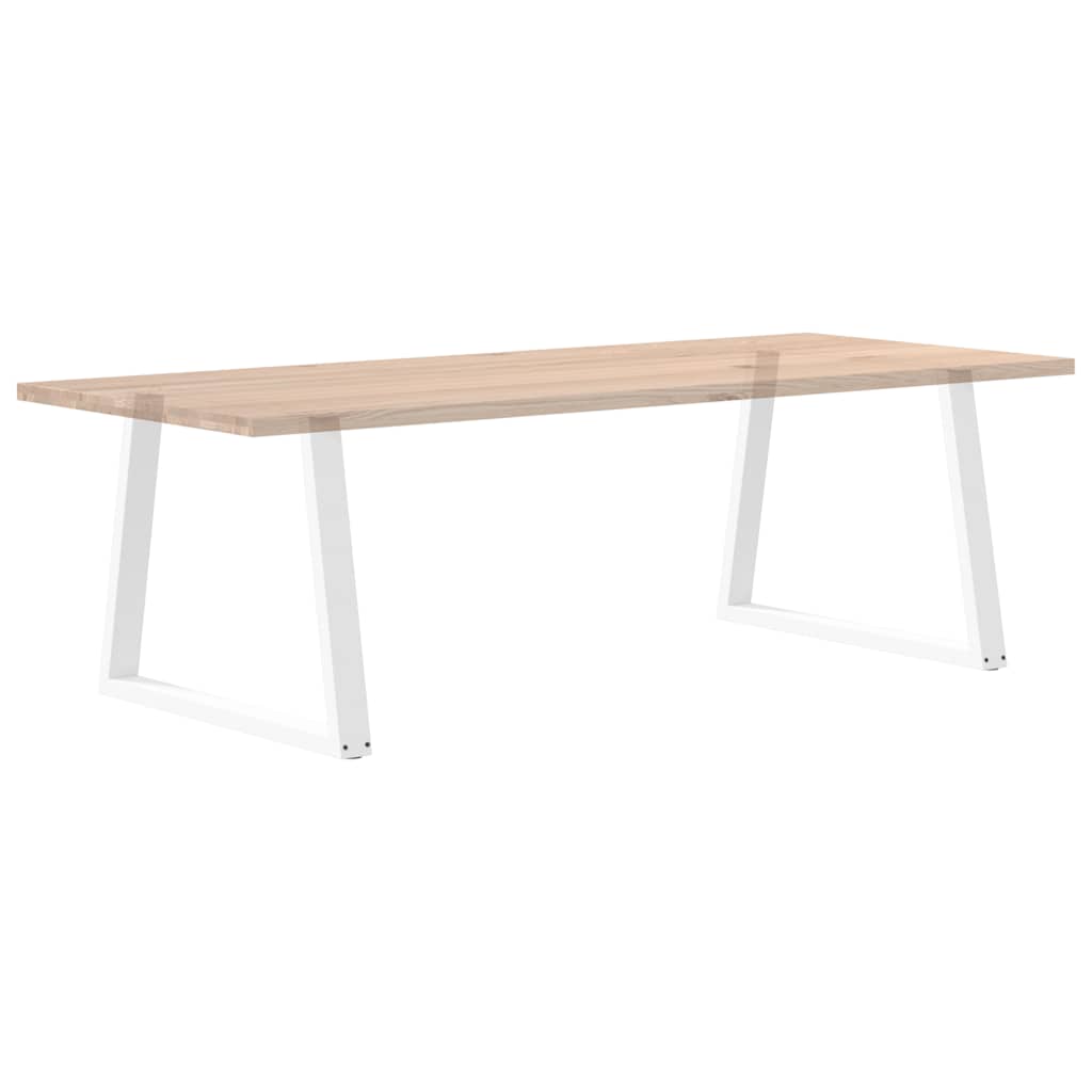 Spisebordben V-formet 2 stk hvit 100x(72-73,3) cm stål vidaXL