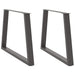 Spisebordben V-formet 2 stk antrasitt 100x(72-73,3) cm stål