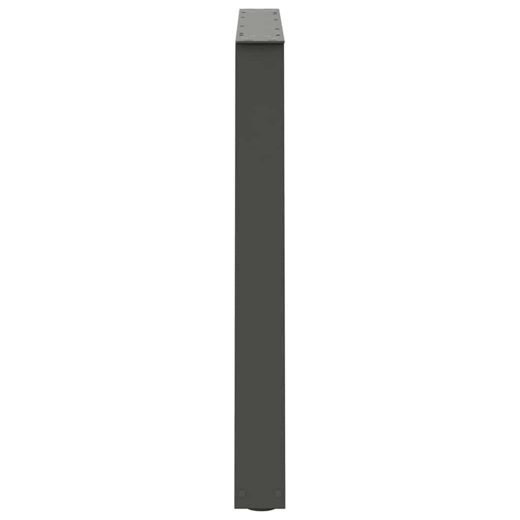 Spisebordben V-formet 2 stk antrasitt 100x(72-73,3) cm stål