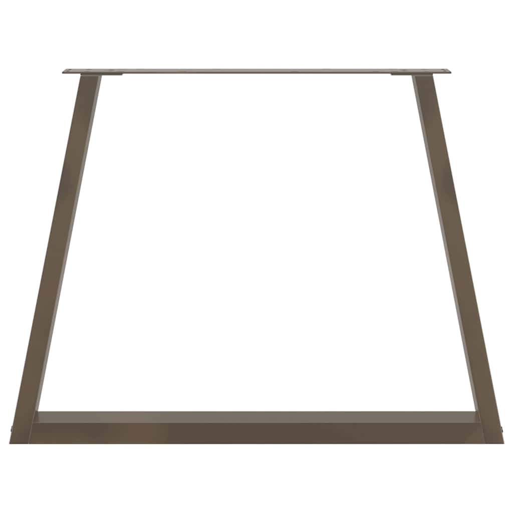 Spisebordben V-formet 2 stk naturstål 100x(72-73,3) cm stål