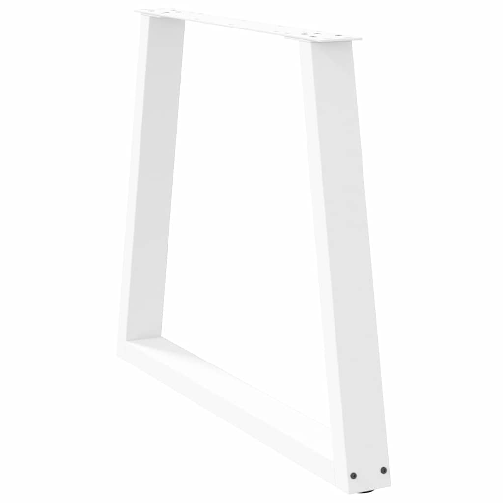Spisebordben V-formet 3 stk hvit 70 x (72-73,3) cm stål