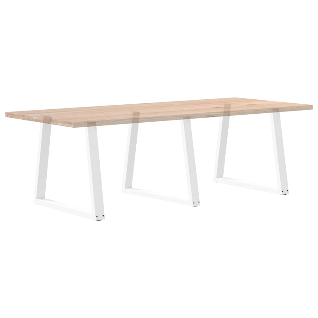 Spisebordben V-formet 3 stk hvit 70 x (72-73,3) cm stål