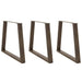 Spisebordben V-formet 3 stk naturstål 70 x (72-73,3) cm stål