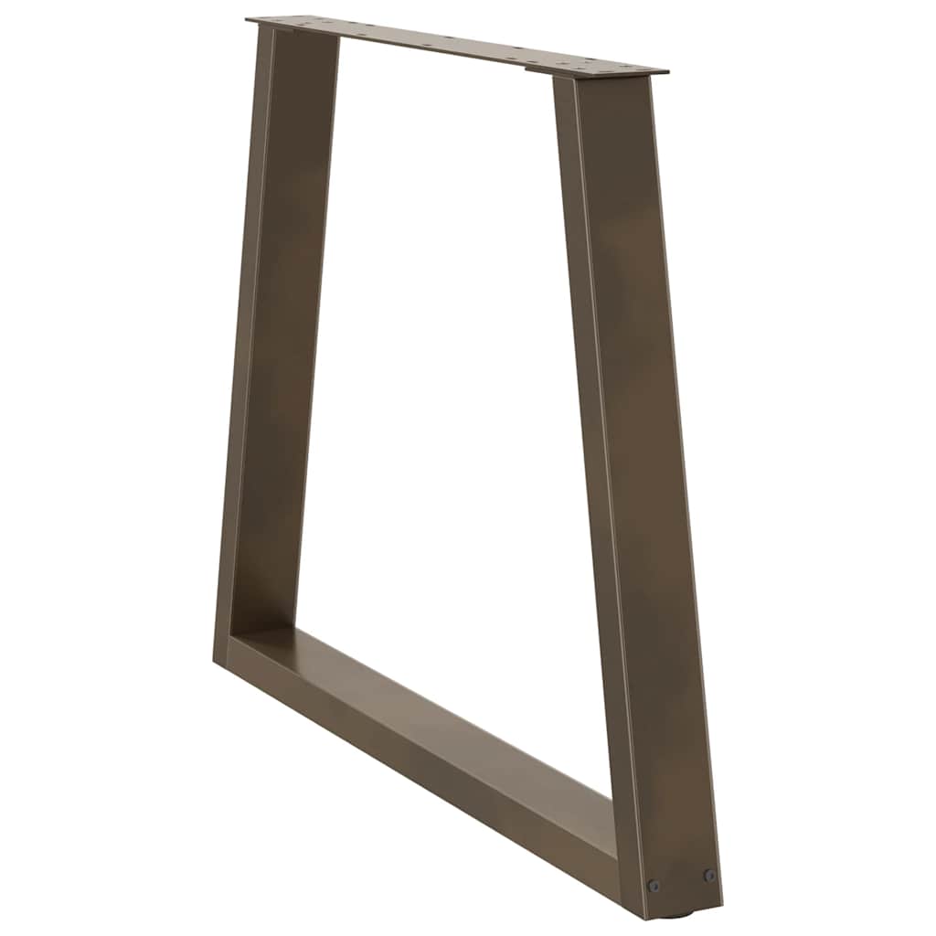 Spisebordben V-formet 3 stk naturstål 70 x (72-73,3) cm stål