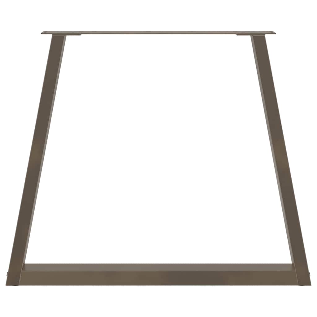 Spisebordben V-formet 3 stk naturstål 70 x (72-73,3) cm stål